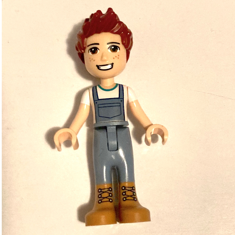 Daniel - White Shirt, Sand Blue Overall - NY!! N - fig-012076